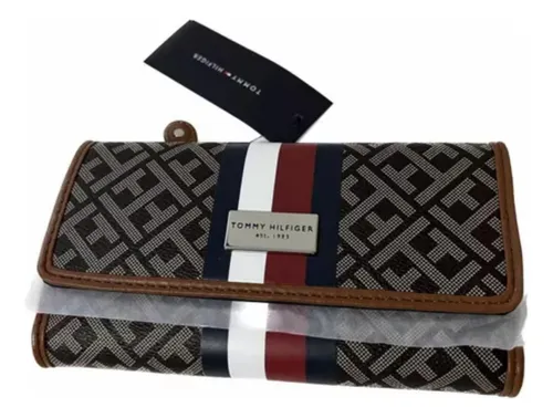 Billetera Tommy Hilfiger Para Mujer Monogram Marron Env o gratis