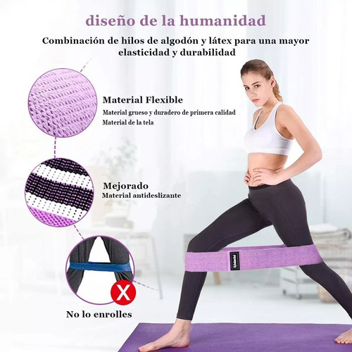 Ligas De Resistencia Yoga Kit 3 Pcs Bandas De Ejercicio Pull