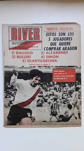 Revista River N 1899 Poster  Hector Osvaldo Lopez