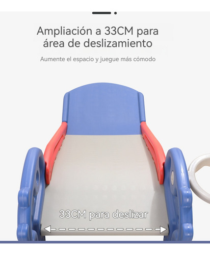Resbaladilla Tobogán Infantiles Con Canasta De Baloncesto Azul