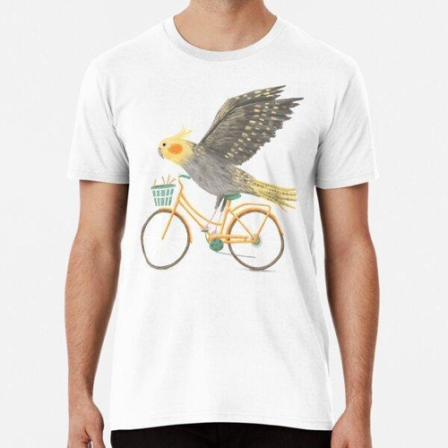 Remera Cockatiel En Una Bicicleta Algodon Premium 