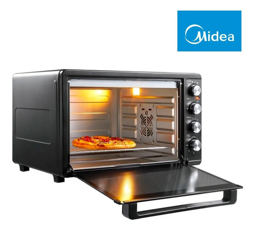 Horno Eléctrico Midea Gh55rcl 55lt Convector 120min Accesori Color Negro