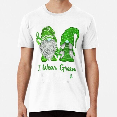 Remera I Wear Green Scoliosis Awareness Ribbon Gnome In June