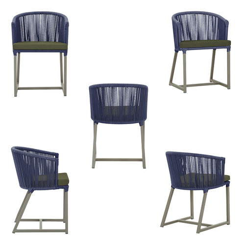Mesa E 6 Cadeiras De Jantar Noronha Fendi E13 Trama Original