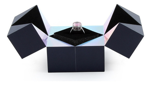 Aexpes Cubo De Boda Mágico Anillo De La Caja De Joyería St