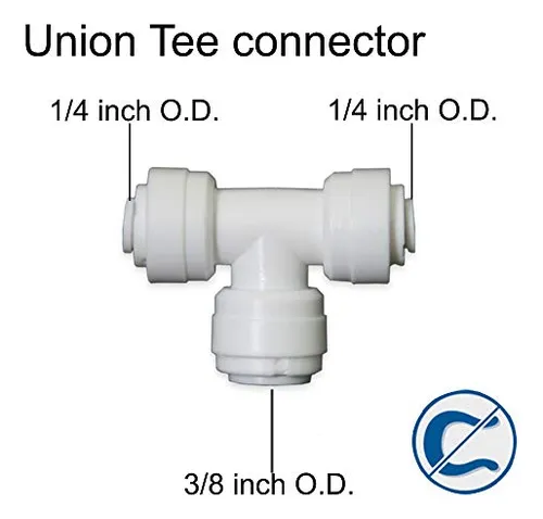 Conector T En Lnea Plstico 1/4puLG A 3/8puLG Para Purificaci