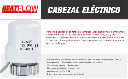 Imagen 3 de 4 de Cabezal Termostato Eléctrico Heatflow