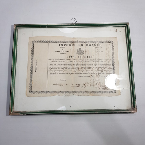 Brasil 1849 Documento De Salud Ministro Cruce Lim Mag 61655