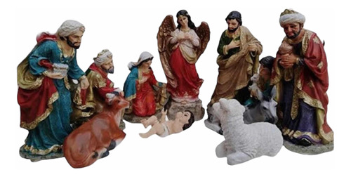 Hermoso Nacimiento Navideño 60 Cm Resina Fina + Niño Dios