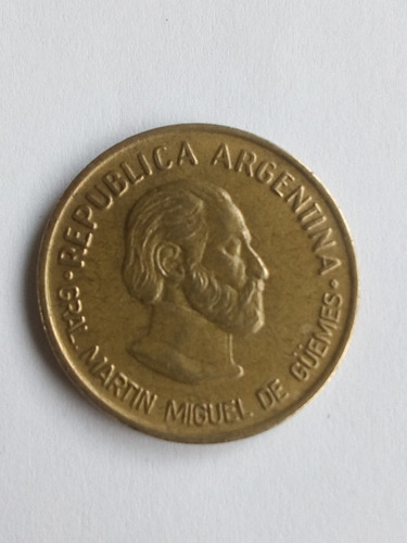 Moneda Argentina Gral Martin Miguel D Guemes 50 Ctvos 2000 