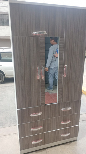 Ropero De Melamina Con Espejo Y Cajones ( Nuevo )