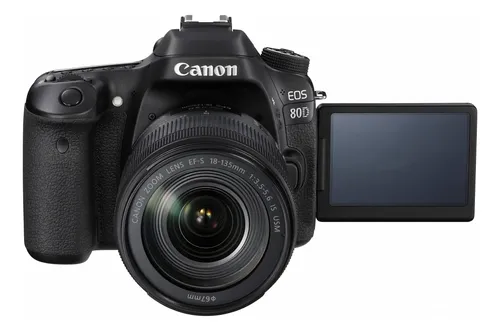 Câmera Digital Slr Canon Eos 80d Com Lente Ef-s 18-135 Mm 24