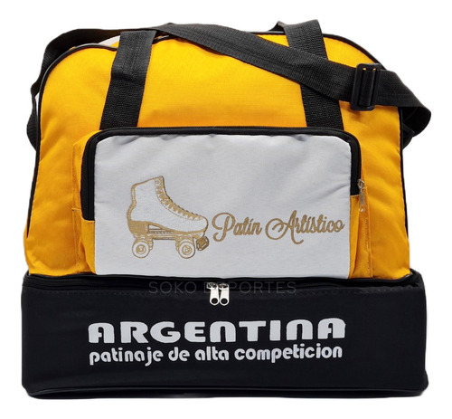 Bolso Portapatines Cajon Baul Artistico Rollers Hielo Jockey Estampado Personalizado Por 12 Unidades