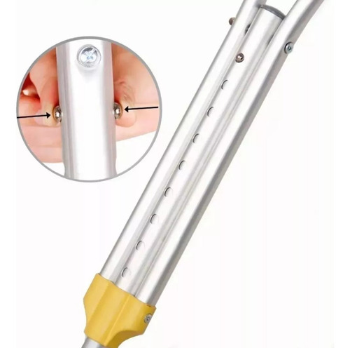 2 Baston Muletas Axilares De Aluminio Regulables Ortopedicas