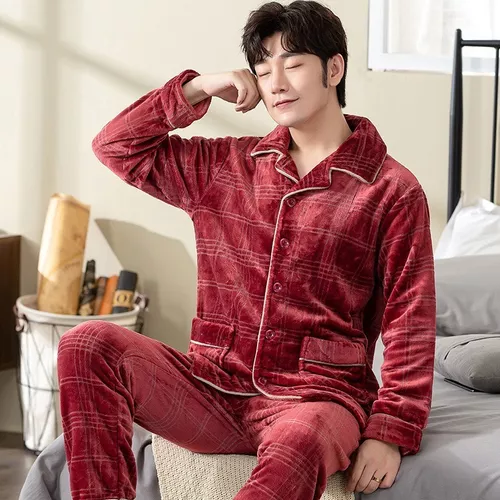 Pijama Hombre Invierno Engrosamiento Caliente Homewe | Meses sin intereses
