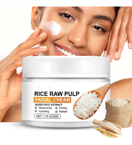 Creme Hidratante Raw Polp Facial De Arroz Com Extrato De Arr