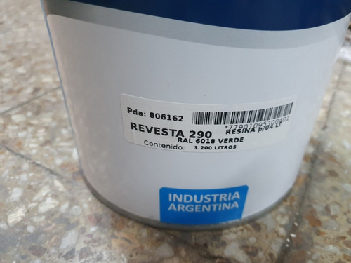 Esmalte Brillante Verde Poliuretanico 4 L Revesta 290
