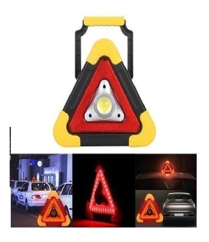 Lampara Triangulo Led Luz De Emergencia Recargable Portátil