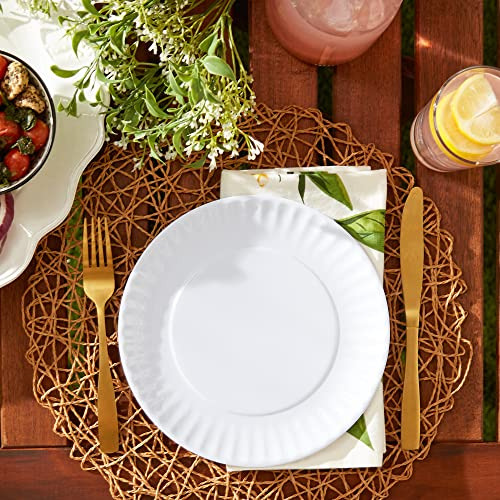 Plato Fiesta/picnic Dii Melamina 9puLG Redondo, Juego 12, Bl