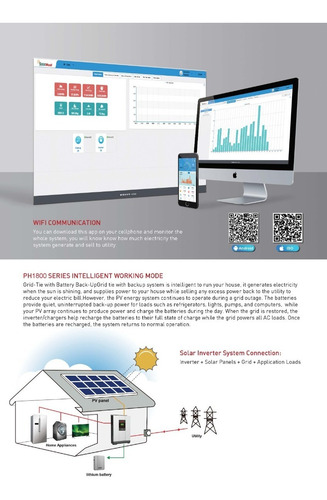 Inversor Solar Hibrido 5kw/10kw 48v 220v Mppt 80a Onda Pura