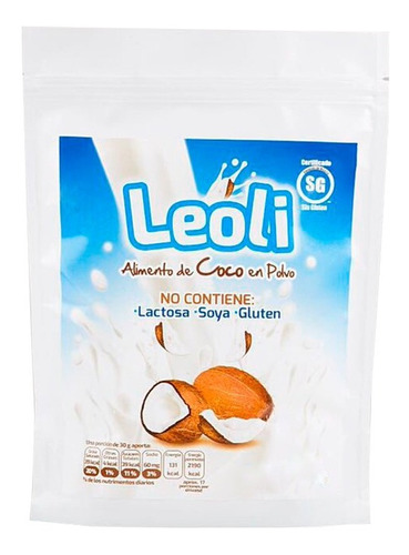 Imagen 1 de 2 de Leche De Coco En Polvo Libre De Gluten 250 G Andina Grains