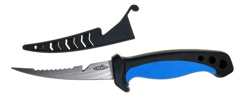 Cuchillo Filetero Storm Con Funda 23 Cm Color Azul
