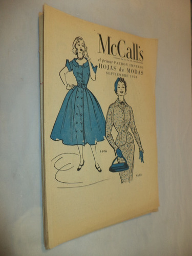 15 Revistas Mccalls; Hojas De Modas 1953-1956 (Usado)