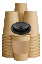 Comprar Vaso Kraft  12oz P\u002F Café Incluye Tapa Y Fajilla Pkt\u002F100pzs 