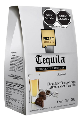 Picard Chocolate Obscuro Con Relleno Sabor Tequila 70g