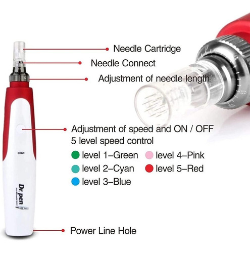 Imagen 5 de 10 de Dermapen Anti Acne Arrugas Flacidez Estrias Manchas + 2 Cart