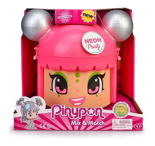 Pinypon Muñeca Cubo Neon Party Con 5 Figuras Y Accesorios