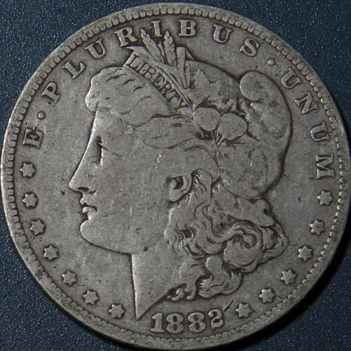 1882 O Un Dólar Morgan Vf Moneda Monstruo Super Escasa Plata
