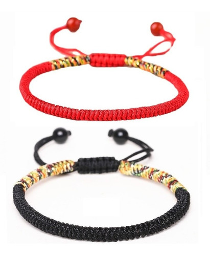 Par Pulseras Novios Tibetanas Hilo Rojo Destino Parejas B109