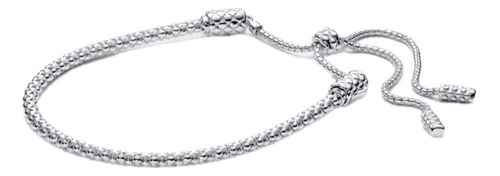 Pulsera Pandora Cadena Tachuelas Deslizante Ajustable Plata