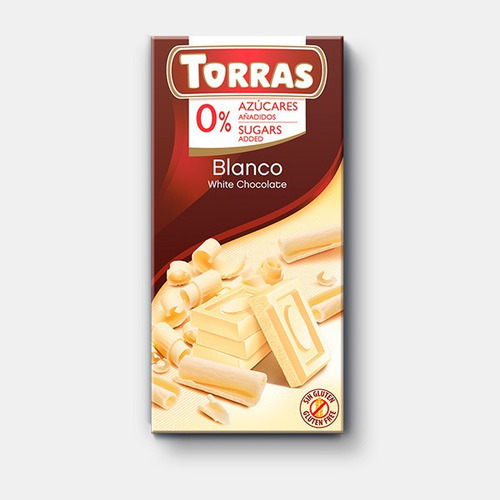 Chocolate Blanco Tableta Torras Sin Gluten Sin Azúcar