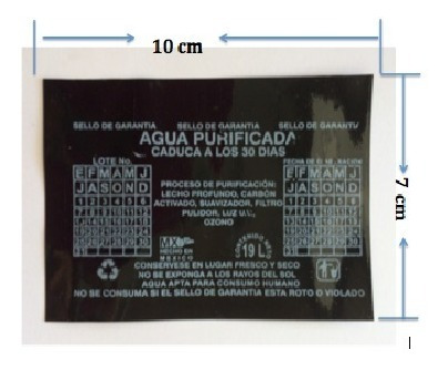 Imagen 3 de 4 de Sellos Genéricos Gotas Para Garantía De Garrafón De Agua