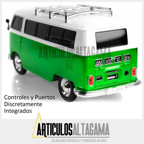 Imagen 2 de 4 de Parlante Portatil Carro Bluetooth Radio Fm Usb Micro Sd Aux