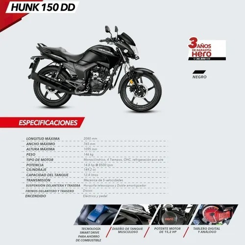 Imagen 2 de 15 de Hero Hunk 150 Patentamiento Bonificado Hero Sport Motors