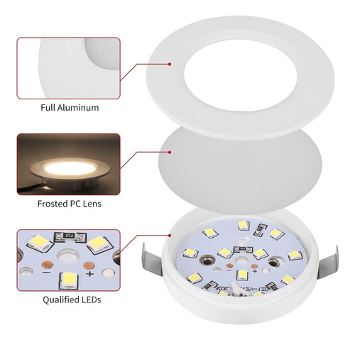 Plafon Led Spot Bote Integral De 9 W, 12 Cm De Diámetro 4pcs