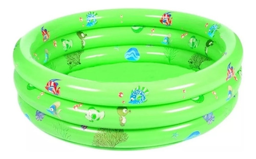 Piscina Inflable Plástico Bebe 3 Anillos 100x35 Cms Verano