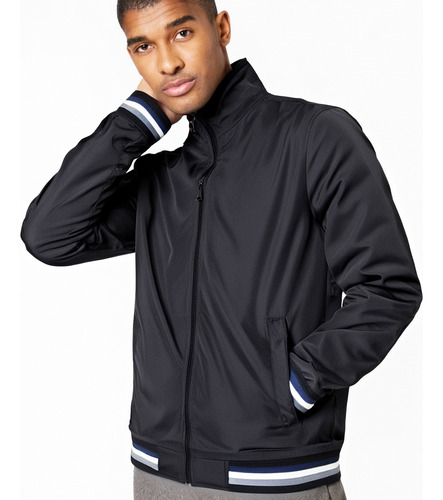 Chaqueta De Bomber Casual Para Hombre Con Cuello De Pie