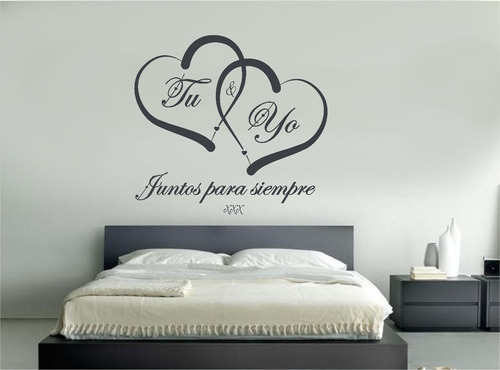 Vinilo Pared Corazones Tu Y Yo Decoracion Wall Stickers