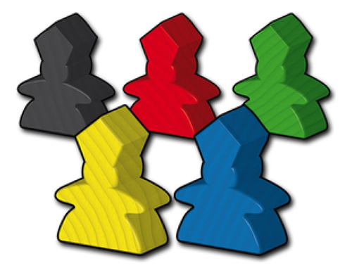 16 Meeples Carcassone Y 2 Abad Figuras Impresas Color 3d