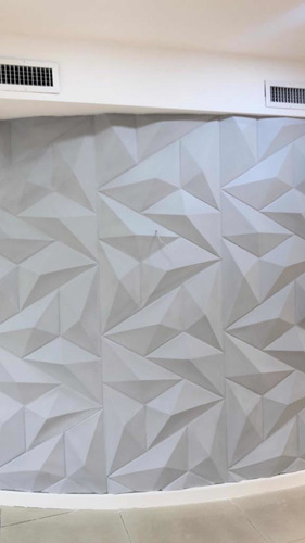 Imagen 4 de 7 de Paneles 3d Diamante Trapezoide En Pvc 50x22 Cm