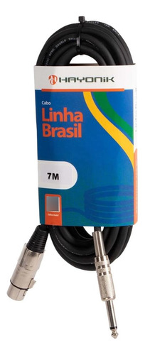 Cabo De Áudio Xlr F / P10 7mt Linha Brasil - Hayonik