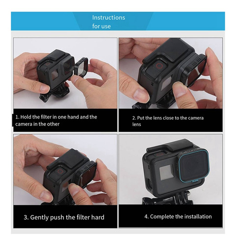 Telesin Adecuado Para Gopro Hero 5/6/7, Versión Negra, Hero6