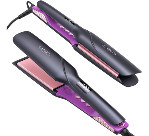 Wide Flat Iron Hair Straightener: Professional 1-3/4 Inch A.