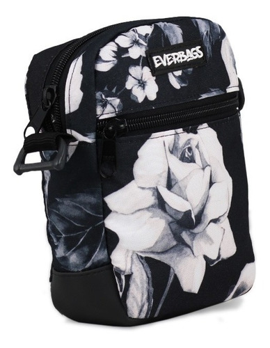 Imagem 4 de 8 de Shoulder Bag Bolsa Necessaire Pochete Everbags Floral Preto