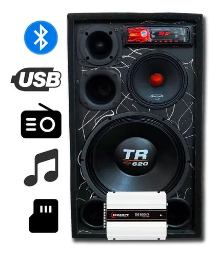 Caixa Bob Residencial Triton Taramps Usb Bluetooth Karaoke