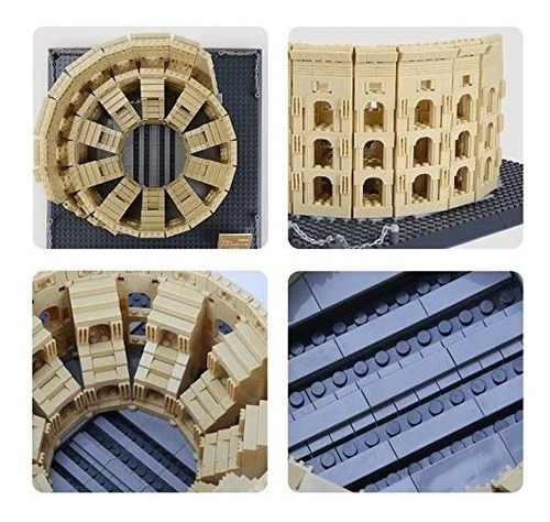 Juego De Bloques De Construcción Del Coliseo Romano.